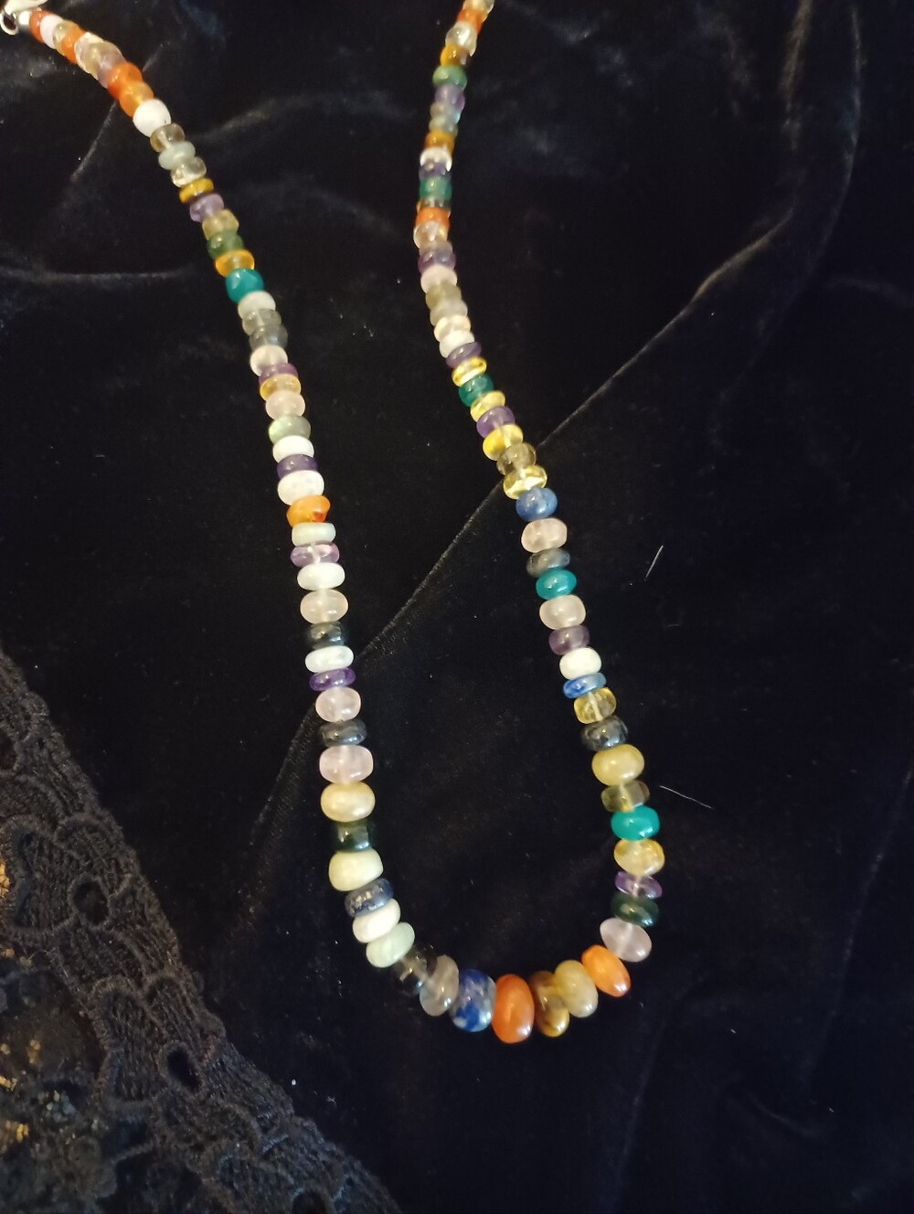 Multicolor Beaded Gemstone Necklace - Vibrant Mixed Colors